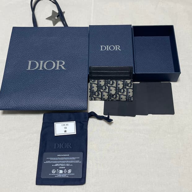 새상품급) 디올 오블리크 자카드 카드지갑 [os]