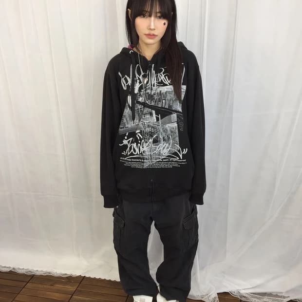 JPN Graphic Zip Hoodie