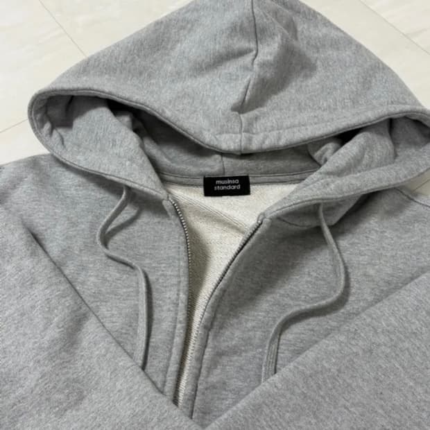 무탠다드 헤비웨이트 후드집업 그레이 2XL