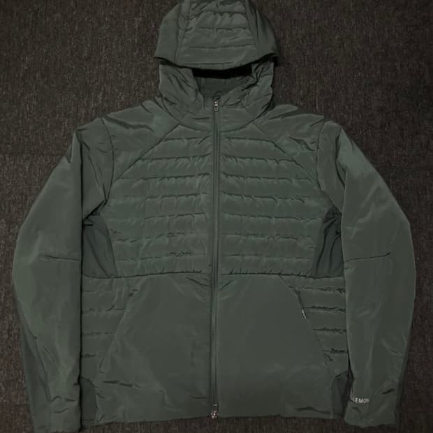 룰루레몬 다운 포 잇 올 700필 후디 경량패딩 그린
