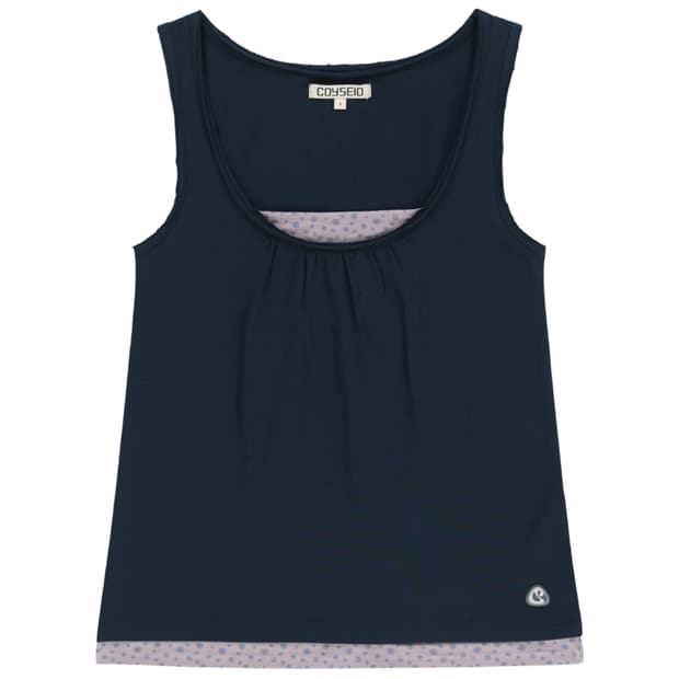 코이세이오 dudu layered sleeveless navy 1사이즈