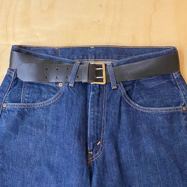 VTG leather double belt 더블 버클 레더벨트