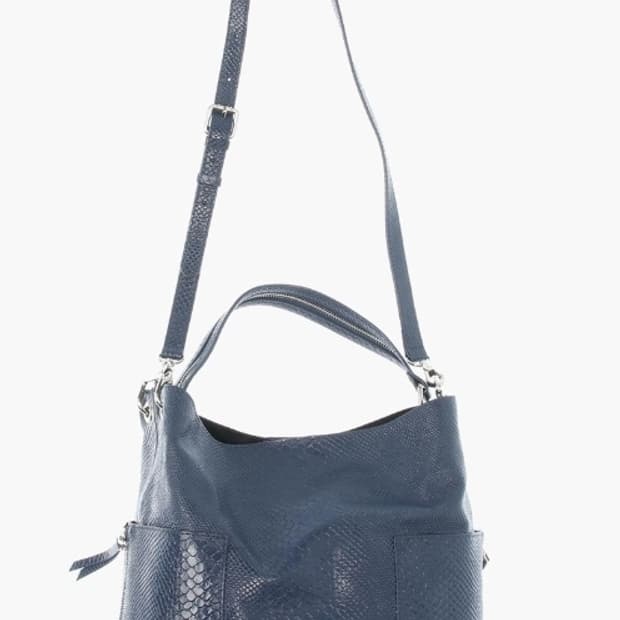 BREAL 리얼 소가죽 블루 가방 숄더백