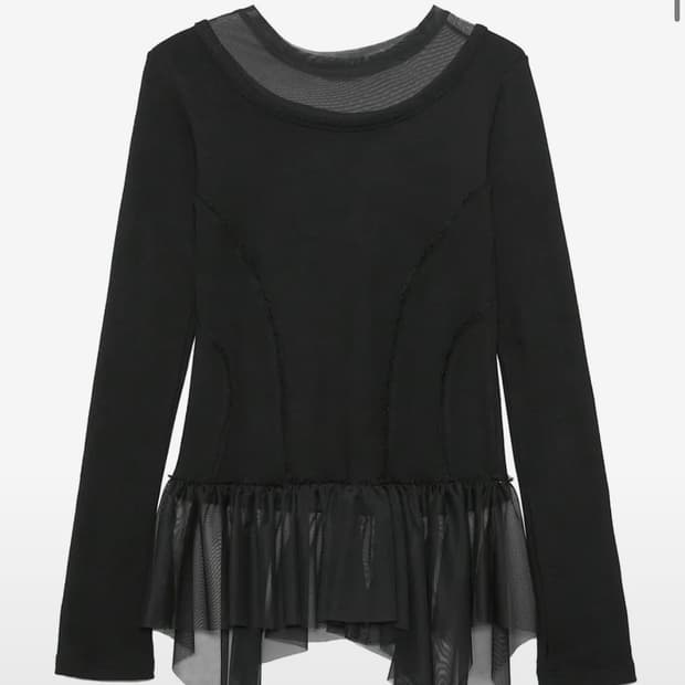 Layered Lace Frill Long Sleeve 플레어업