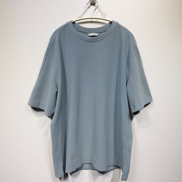 타임옴므(TIME) 21SS 와플 조직 반팔티셔츠 에메랄드