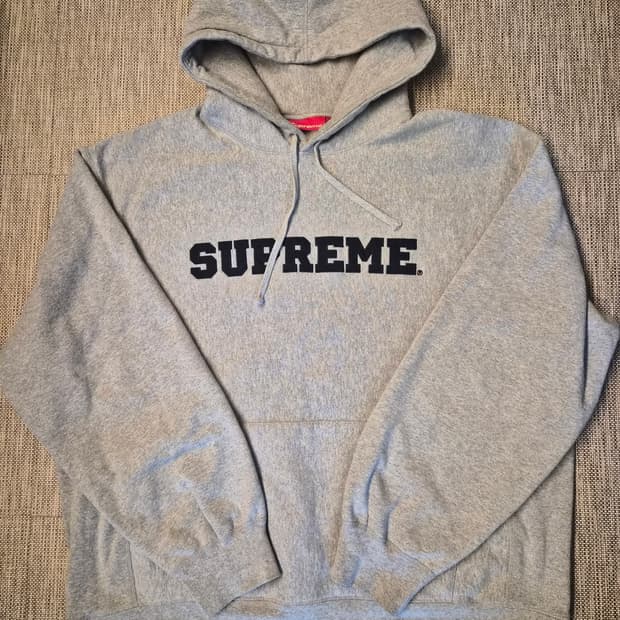 슈프림 컬리지에이트 후드티 24ss 헤더그레이