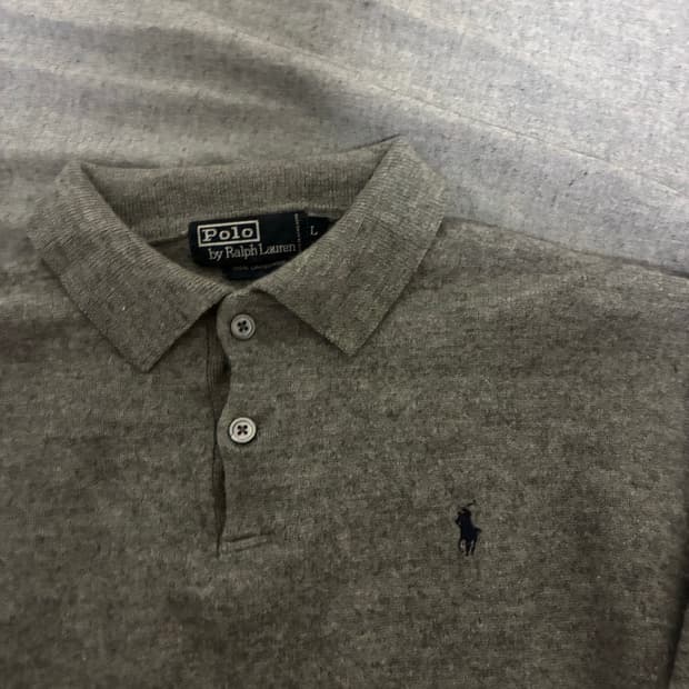 폴로 랄프로렌 그레이 카라 니트 L