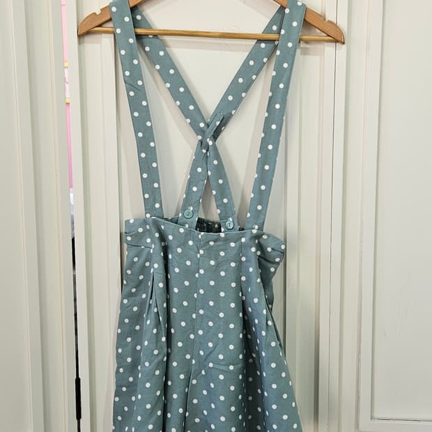 (earth music&ecology) 도트 서스펜더 팬츠