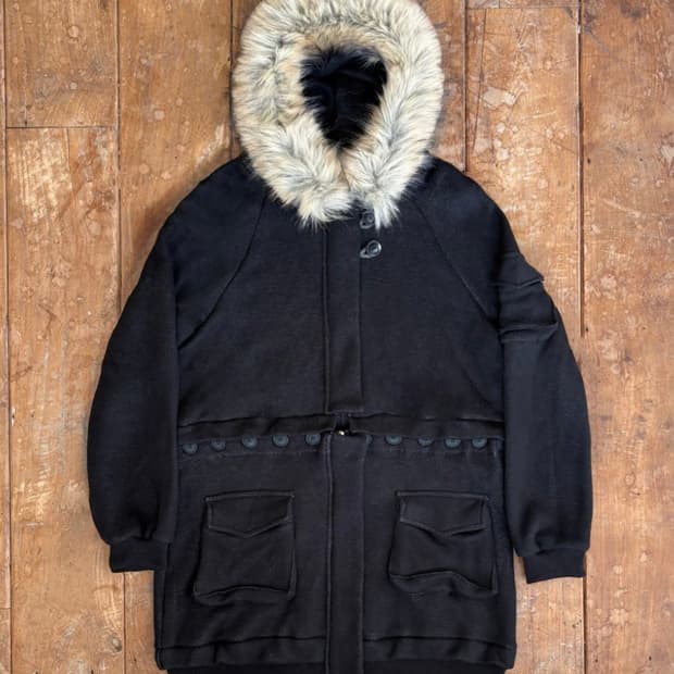 Oshigh 2way Fur Hood Zip Up Khaki 구해요 | 후루츠패밀리