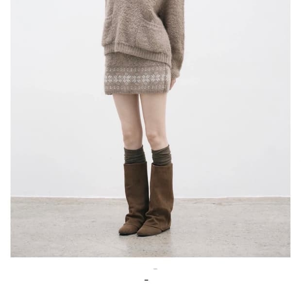 라벨르블랑 벨몽 투포켓 니트 (브라운)