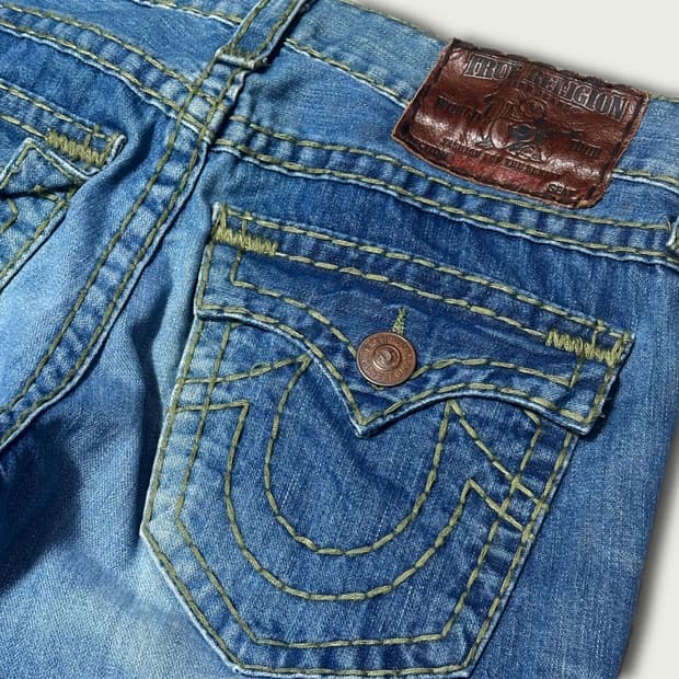 00's 트루릴리젼 리키 슈퍼T 그린 스티치