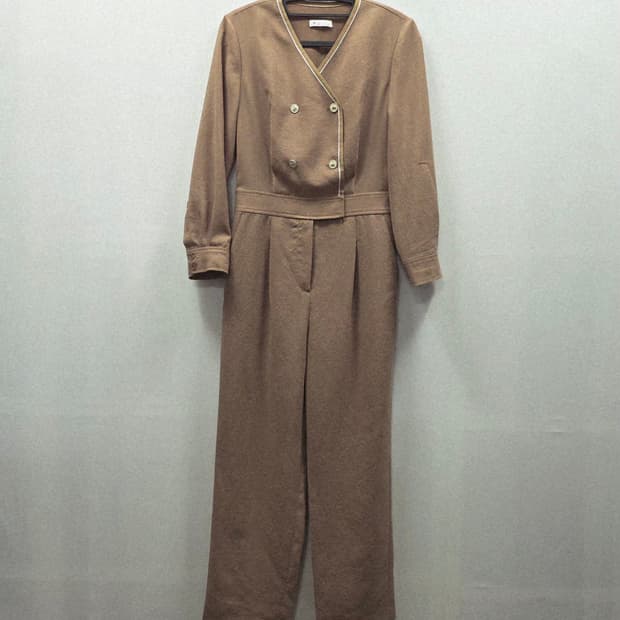 1326 잇미샤 더블 버튼 벨티드 점프수트