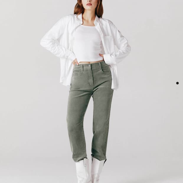 지오다노 코듀로이 팬츠 애쉬민트 26