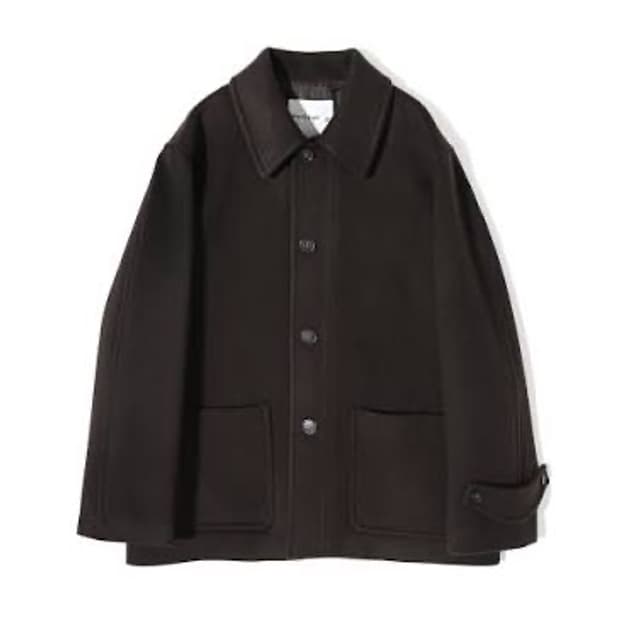 홀리선 울 하프코트 다크브라운 M