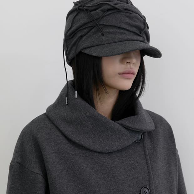 플레어 업 모자 -차콜