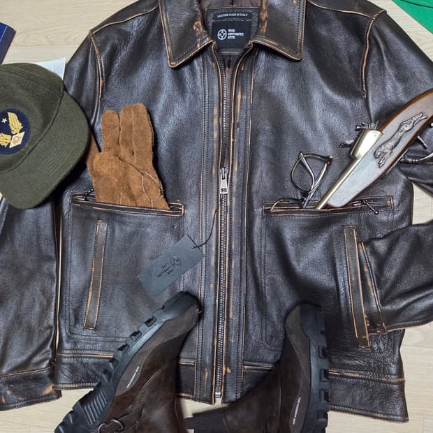 (새상품)(ITALY LEATHER)오퍼짓사이트 가죽자켓 레더자켓