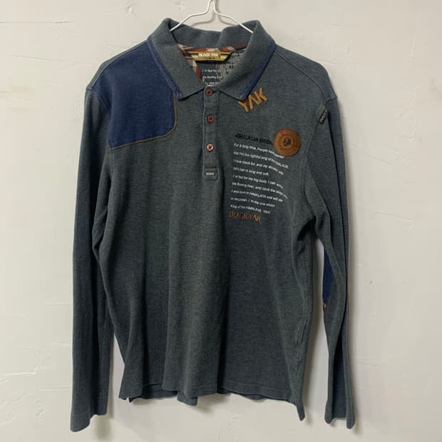 블랙야크 긴팔 카라 티셔츠