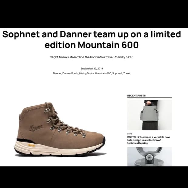 SOPH. X DANNER 소프넷 X 대너 마운틴600 스웨이드 부츠