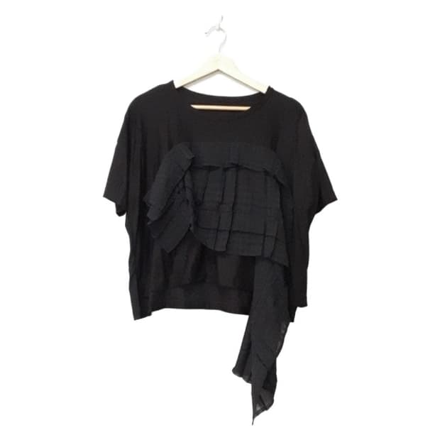 요지 야마모토 와이즈 레이디스 컷소우 프릴 티셔츠