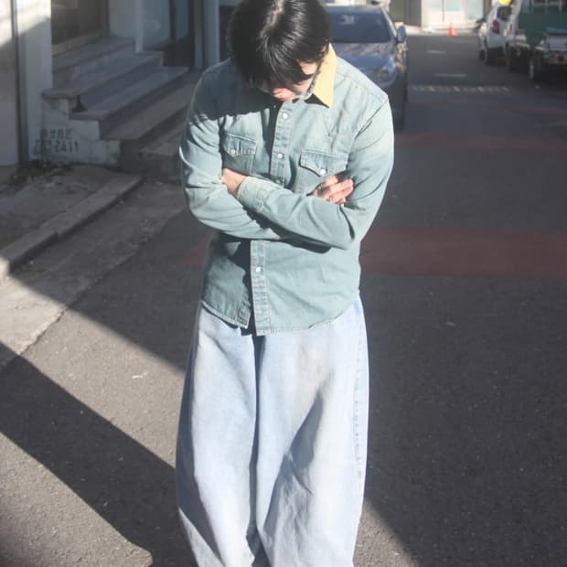 더블알엘 RRL 녹워싱 웨스턴 데님 셔츠