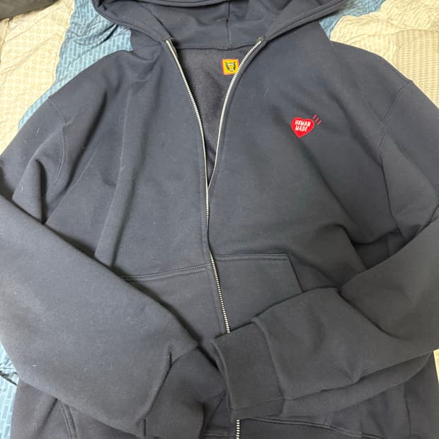 휴먼메이드 후드집업 네이비