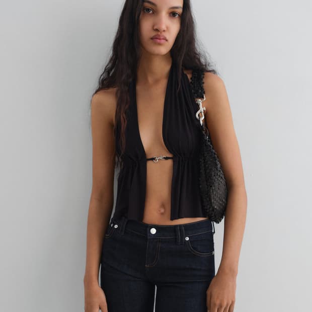 [S]기마구아스 Mia 버클 홀터넥 탑/블랙