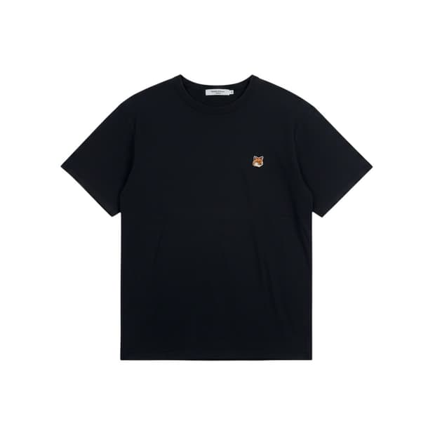 (2XL) 매종키츠네 폭스헤드 반팔 티 블랙