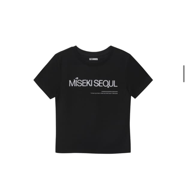 미세키서울 Logo short sleeves BLACK