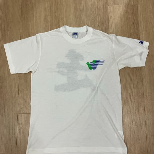 [L] 아식스 made in japan 마라톤 후원 티셔츠 빈티지