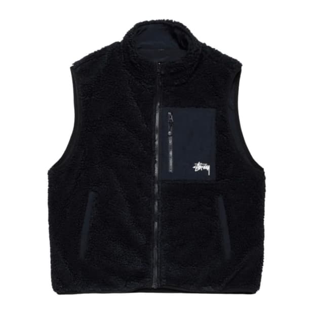 스투시 쉐르파 베스트 블랙 XL