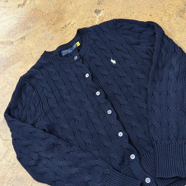 폴로 랄프로렌 네이비 니트 가디건