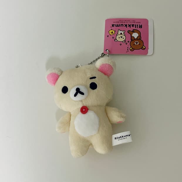 산엑스 리락쿠마 키링 눈썹 코리락쿠마 마스코트 인형 리락쿠마 느슨하게 시