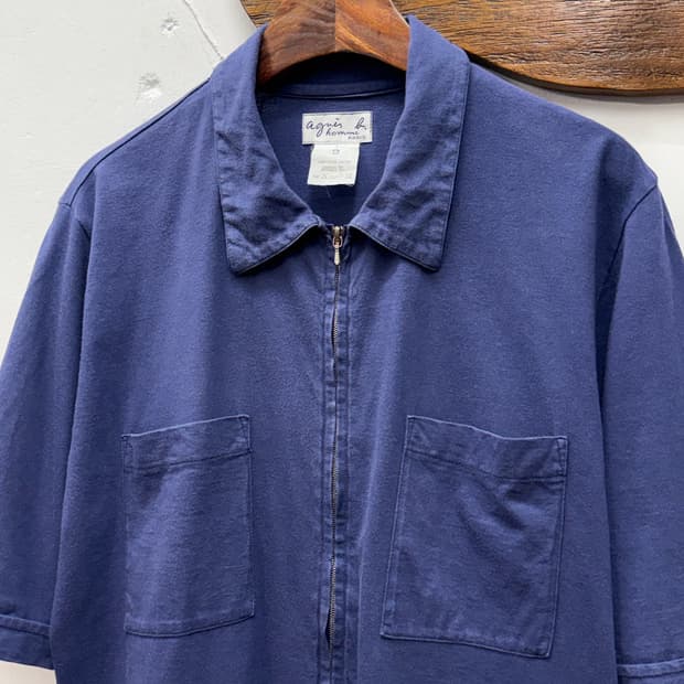 agnès b. Homme Zip-up Short Sleeve Jerse