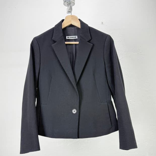 질샌더 블랙 먼스 테일러드 슬릿 1b 블레이저 자켓