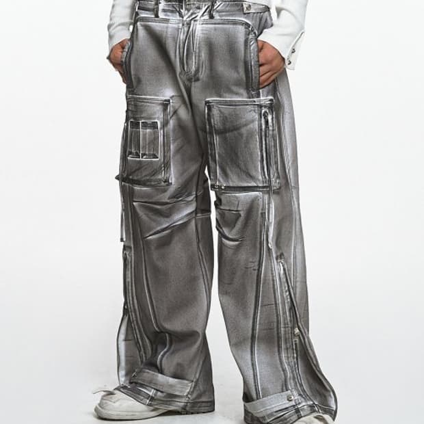 Nache 나체 슬레이 워싱 팬츠