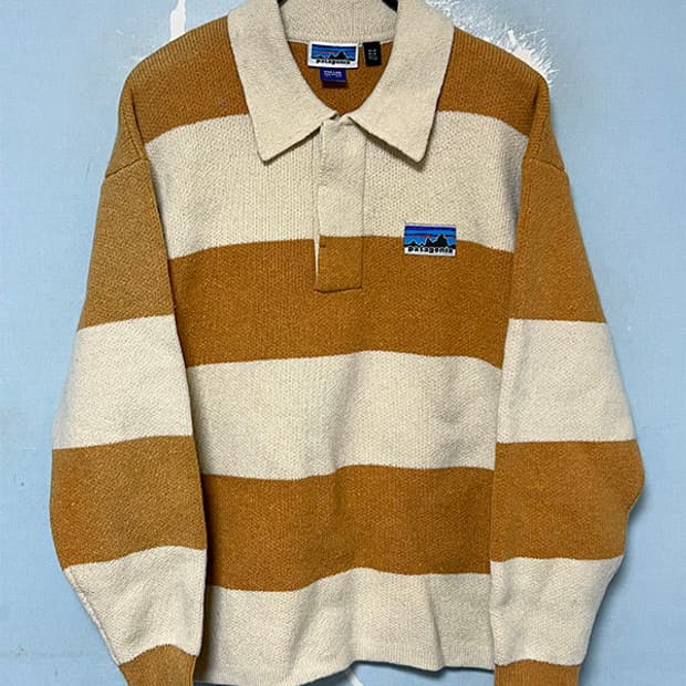 파타고니아 리사이클드 울 럭비 니트 남녀공용 오버핏 M 95