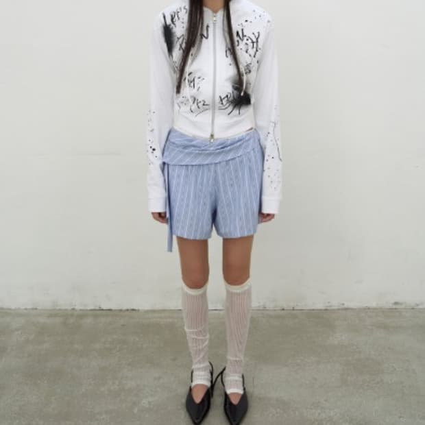 LCDC PRINTED HOODIE ZIP-UP (WHITE)