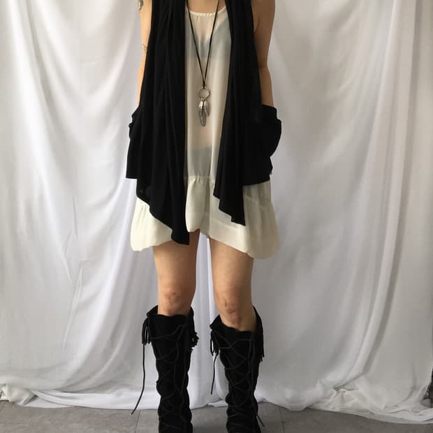 Drape open vest