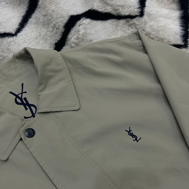 [L]YSL 카라 블루종 바람막이/올리브