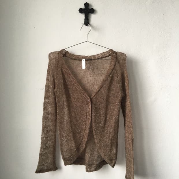 Woolen knit cardigan