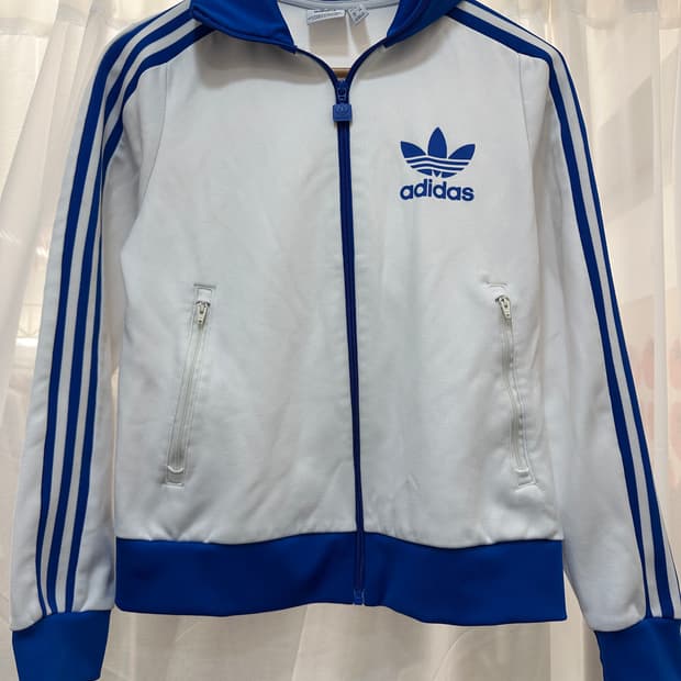 아디다스 베켄바우어 흰/파랑 트랙탑 M