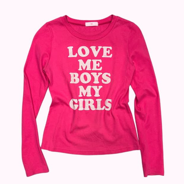 y2k pink lettering t-shirt