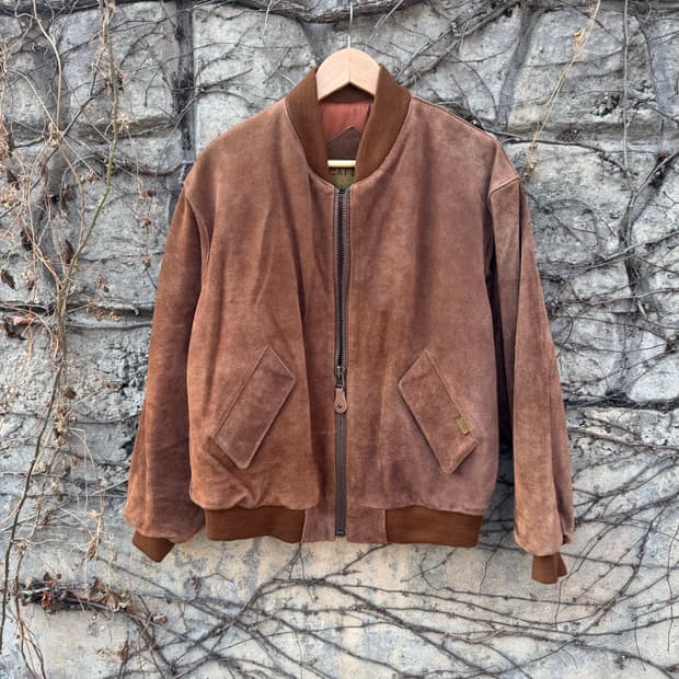 90s 일본 빈티지 국내생산 소가죽 스웨이드 레더 가죽 자켓