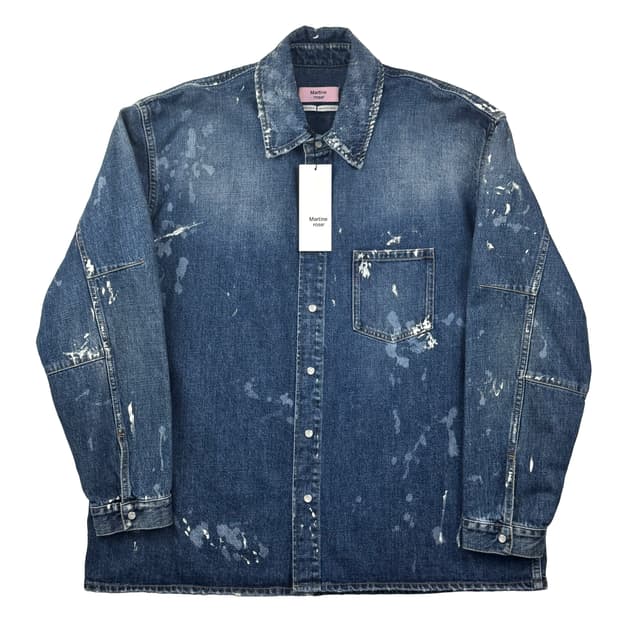 마틴로즈 페인트 이펙트 오버 셔츠 자켓