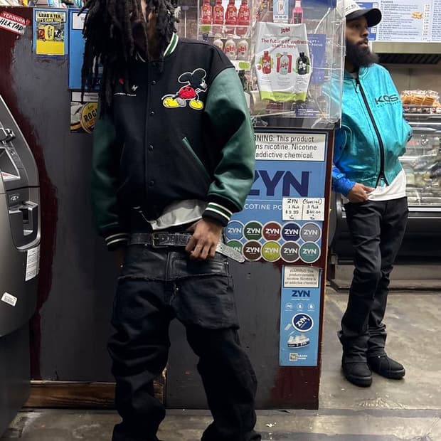 슈프림 넘버나인 바시티 자켓 블랙