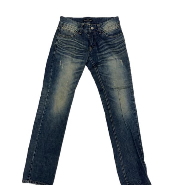 Y2K 빈티지 Dolce & Gabbana 가죽 패치 데님 팬츠[46]