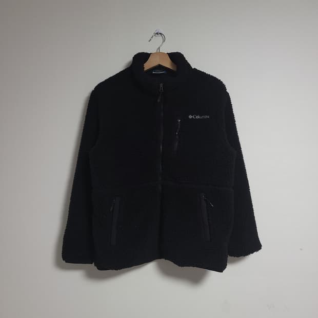 (M) COLUMBIA 컬럼비아 블랙  플리스 자켓 점퍼 양털 후리스