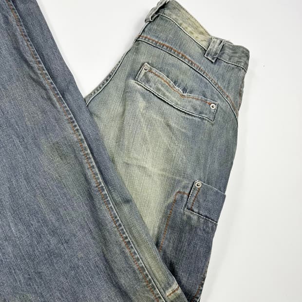 VTG 빈티지 카펜터 워싱 와이드 데님팬츠 (30인치)