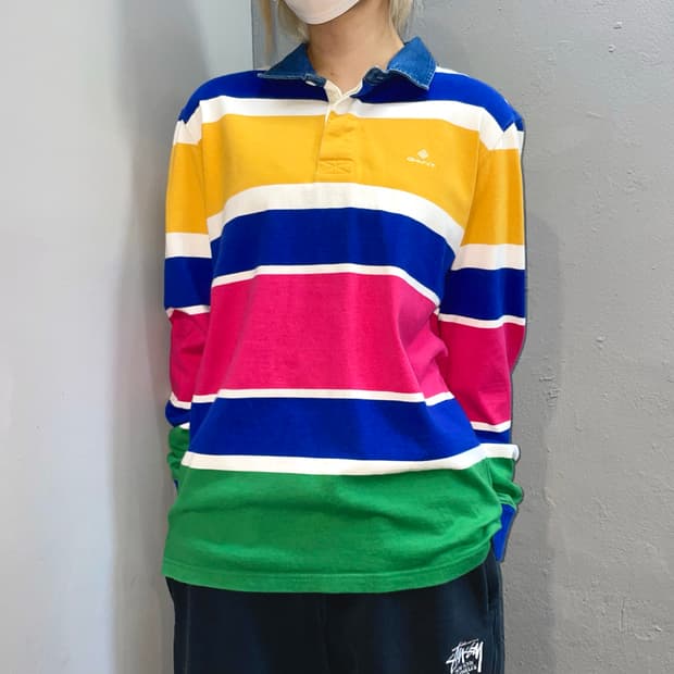GANT 간트 럭비 스트라이프 긴팔 티셔츠