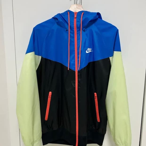 나이키 NSW 윈드러너 후드 자켓 블랙 블루